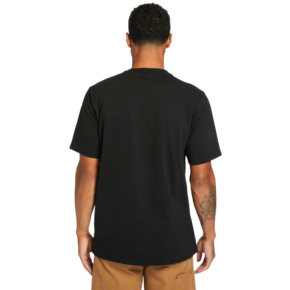 Camisetas Timberland Argentina Hombre - Pro® Short Sleeve Base Plate Wicking - Negras - LGIAMK-513